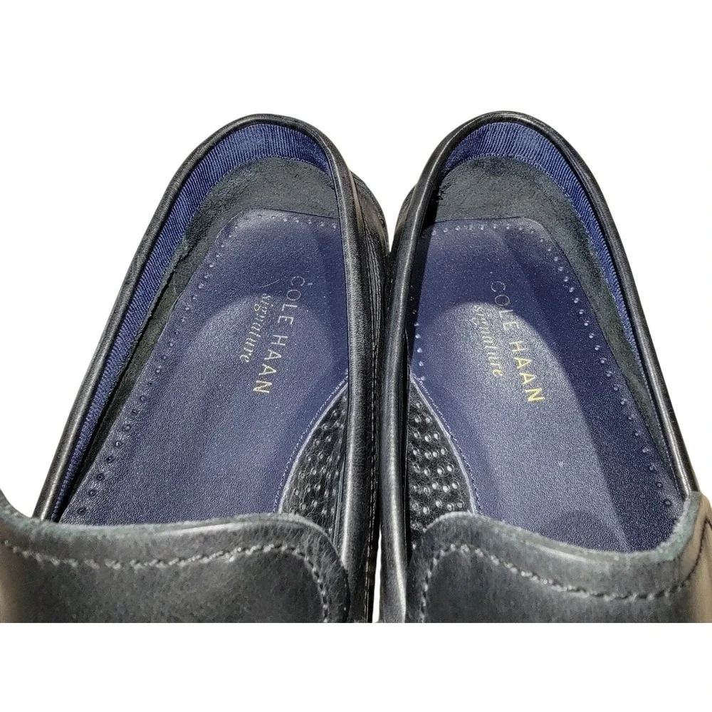COLE HAAN Men's Signature Black Leather Driving Loafer Grand.0S Shoes Size 9.5 M
